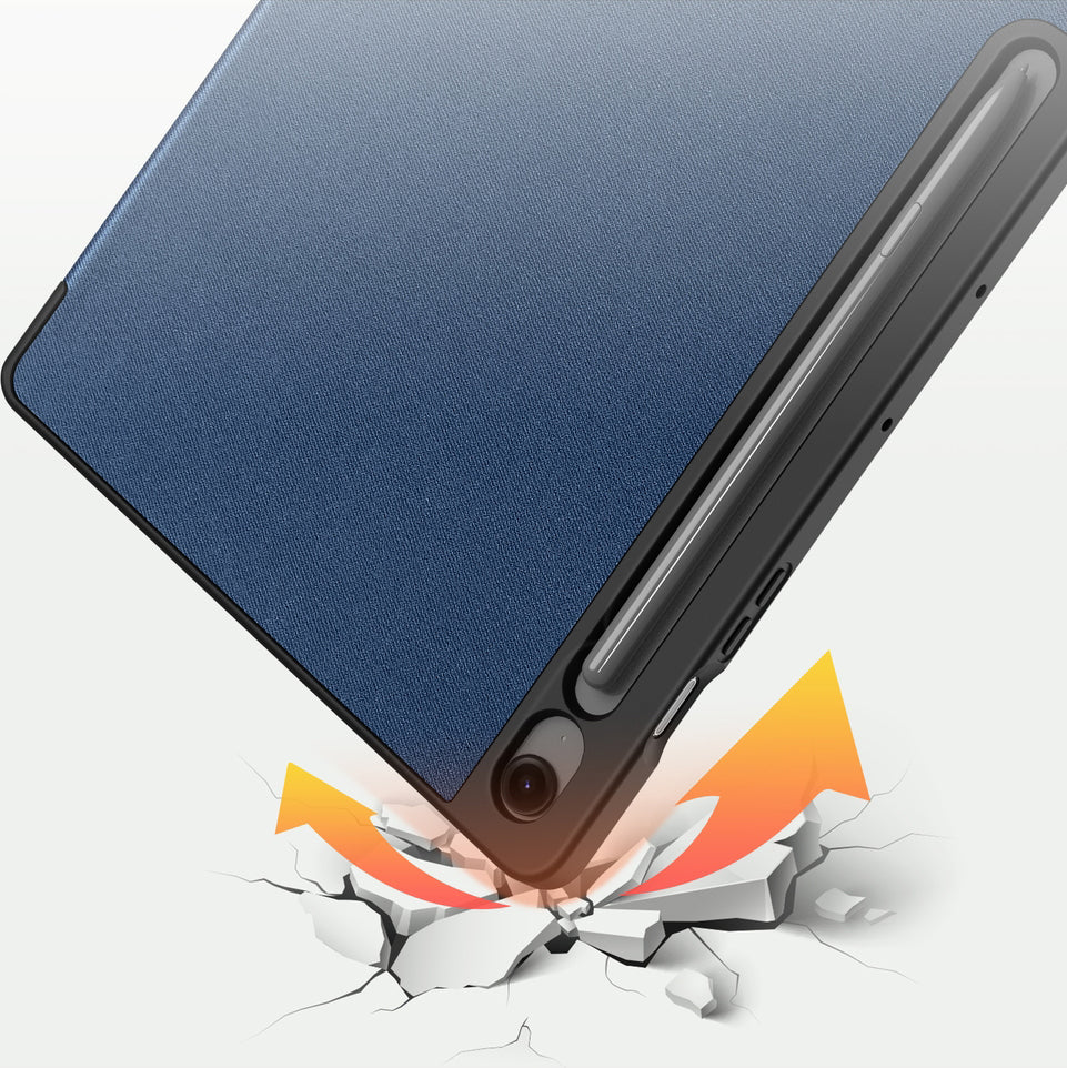 Handyhülle mit Klappe für Galaxy Tab S10 FE Plus, Dux Ducis Domo, Blau