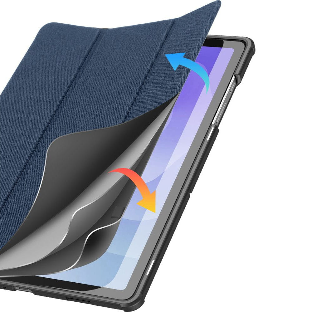 Schutzhülle mit Klappe für Galaxy Tab A11 Plus / A9 Plus, Dux Ducis Domo, Dunkelblau