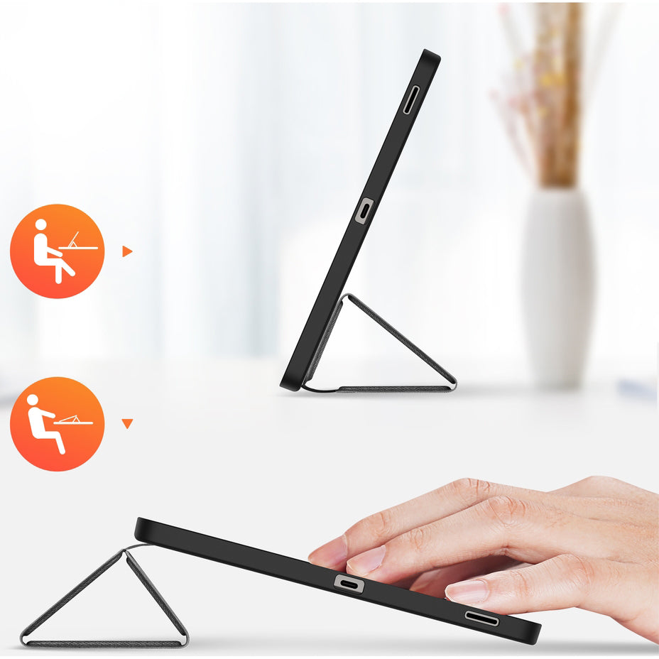 Handyhülle mit Klappe für Galaxy Tab S10 FE Plus, Dux Ducis Domo, Schwarz