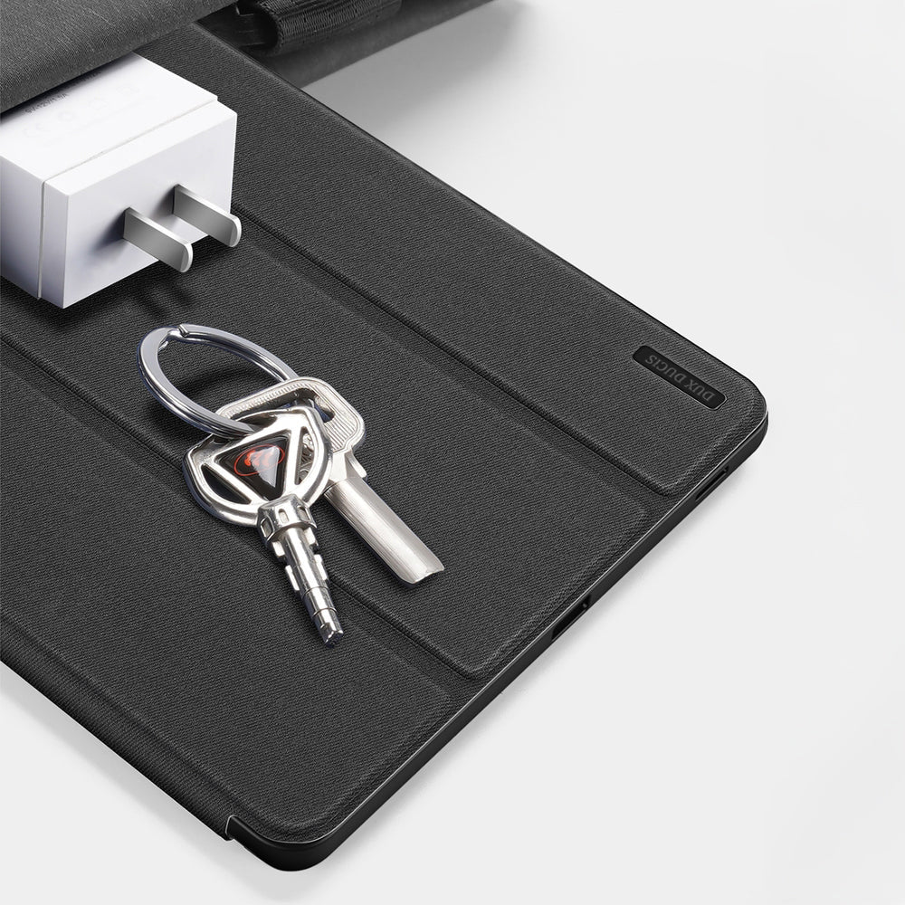 Handyhülle mit Klappe für Galaxy Tab S10 FE Plus, Dux Ducis Domo, Schwarz