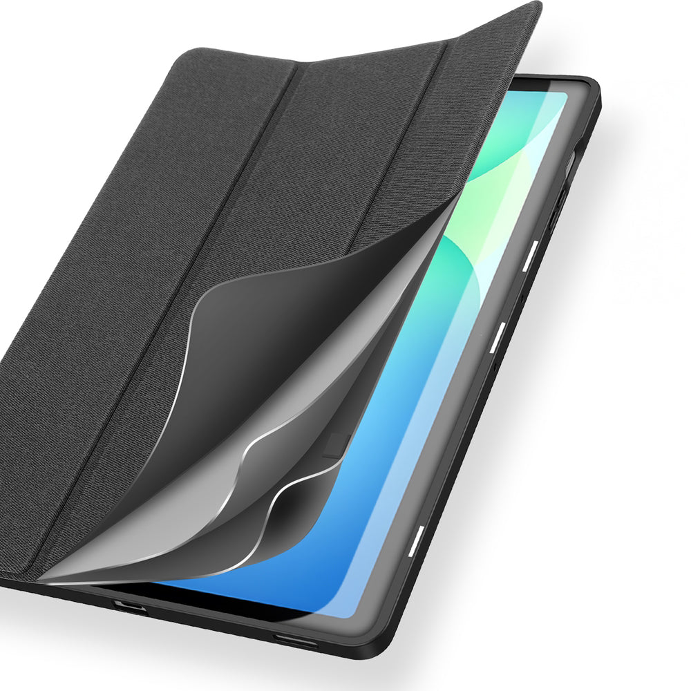 Handyhülle mit Klappe für Galaxy Tab S10 FE Plus, Dux Ducis Domo, Schwarz