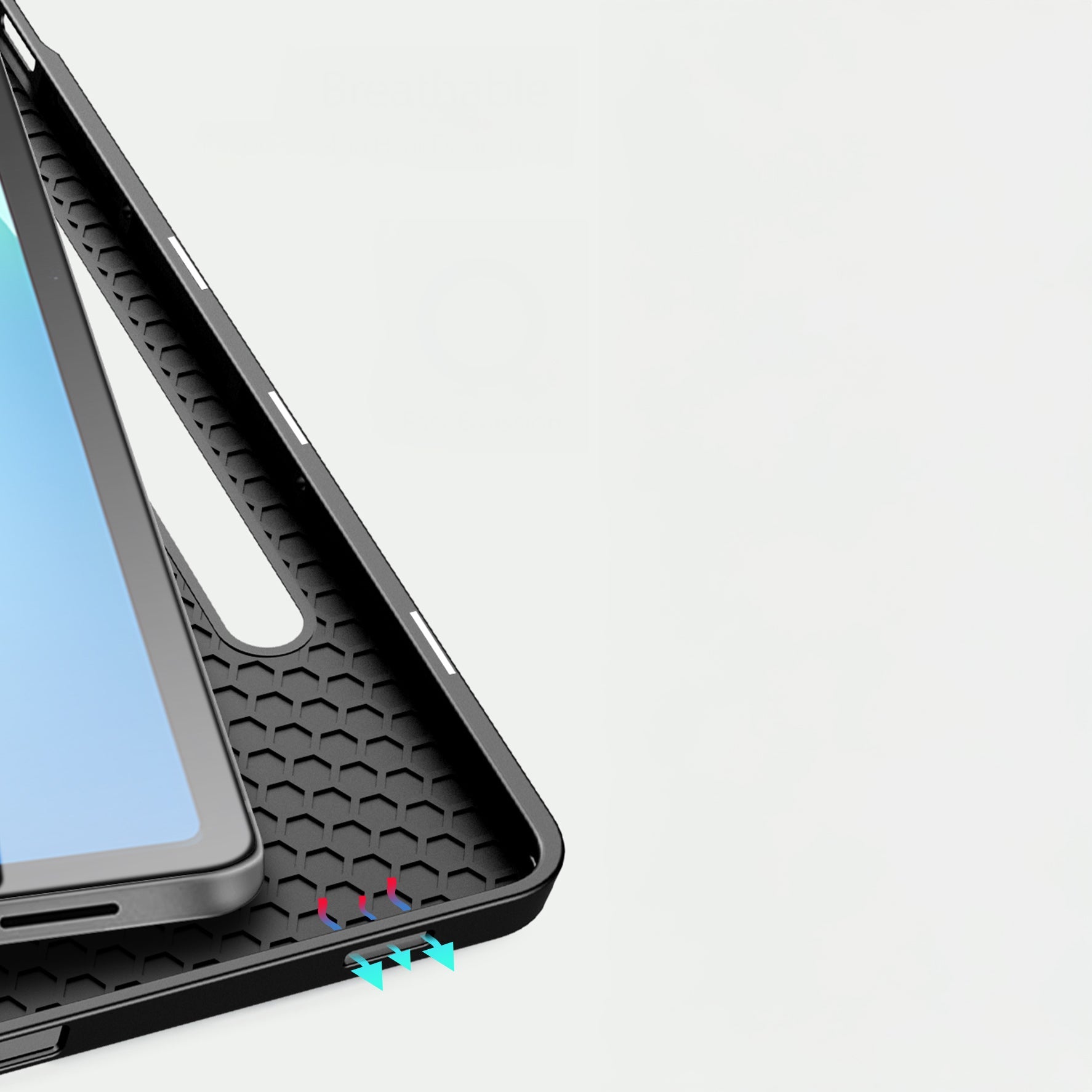 Handyhülle mit Klappe für Galaxy Tab S10 FE Plus, Dux Ducis Domo, Schwarz