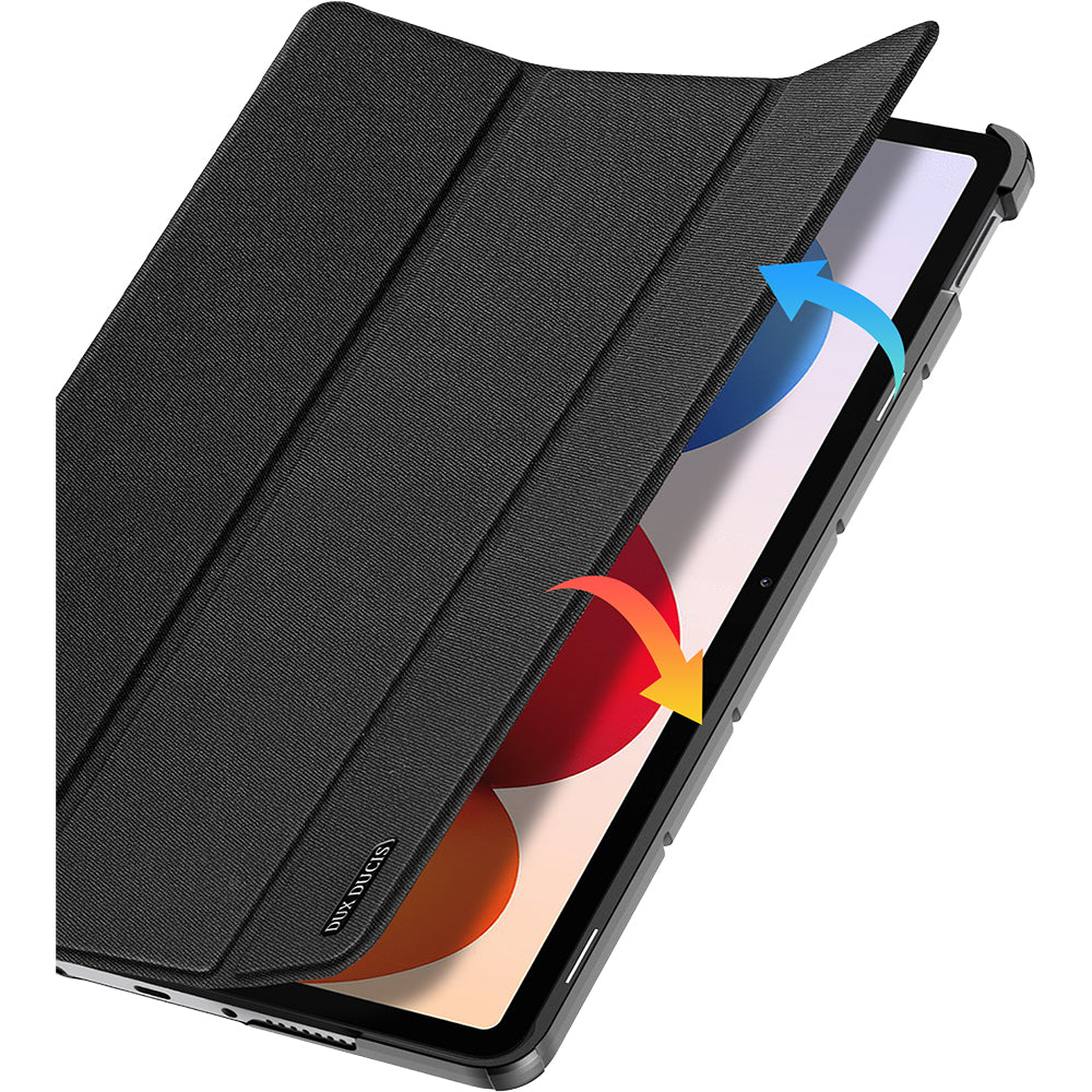 Schutzhülle mit Klappe für Xiaomi Redmi Pad 2 Pro / Pro, POCO Pad, Dux Ducis Domo, Schwarz