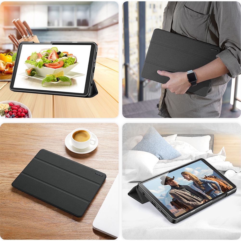 Schutzhülle mit Klappe für Galaxy Tab A11 / Tab A9, Dux Ducis Domo, Schwarz