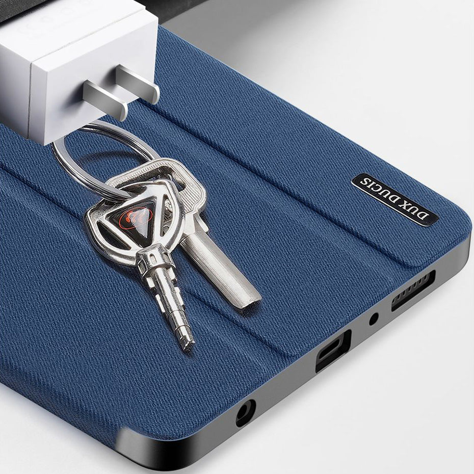 Schutzhülle mit Klappe für Galaxy Tab A11 / Tab A9, Dux Ducis Domo, Dunkelblau