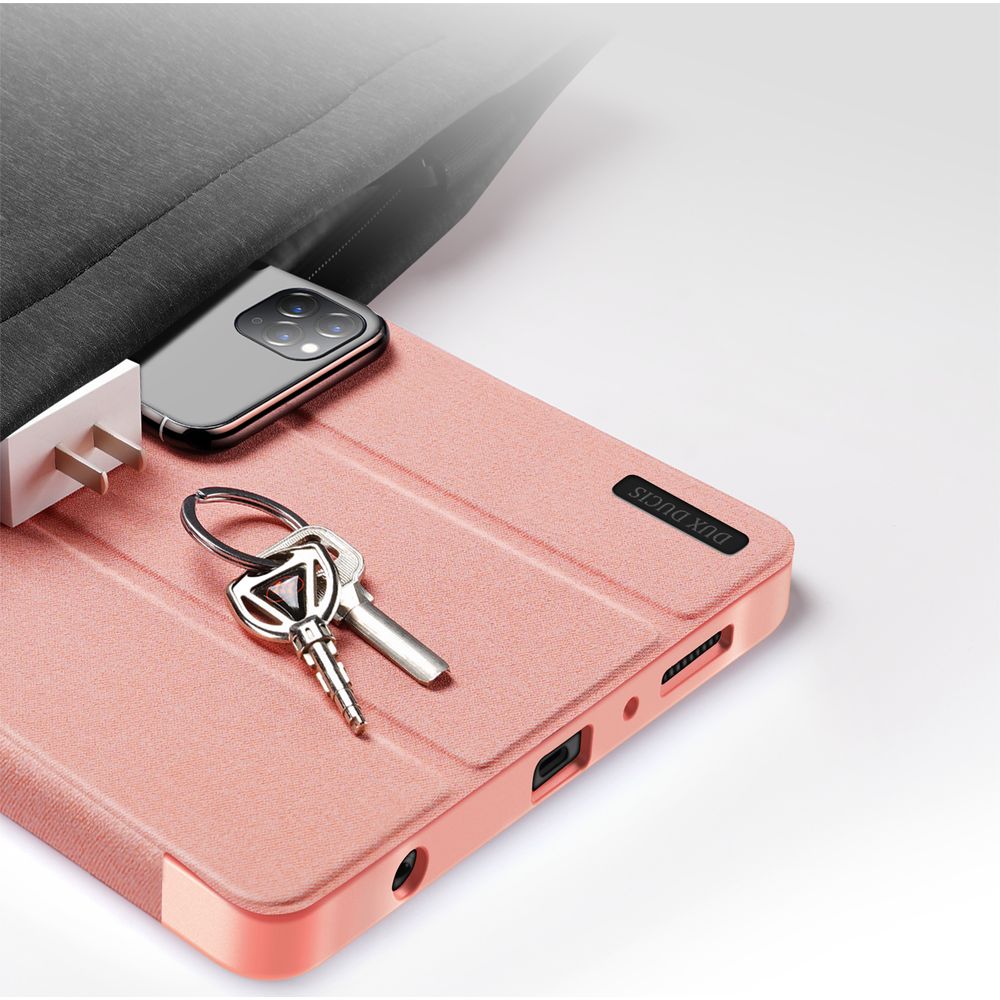 Schutzhülle mit Klappe für Galaxy Tab A11 / Tab A9, Dux Ducis Domo, Rosa