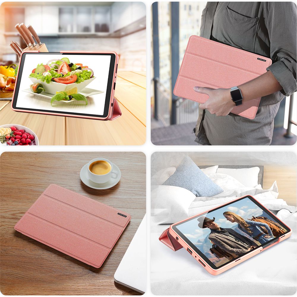 Schutzhülle mit Klappe für Galaxy Tab A11 / Tab A9, Dux Ducis Domo, Rosa