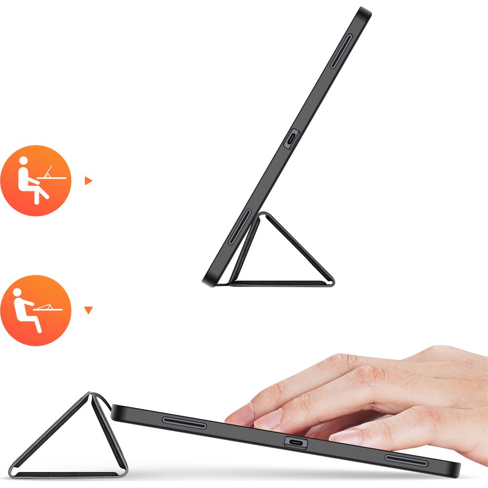 Schutzhülle mit Klappe für Galaxy Tab S11 Ultra, Dux Ducis Domo, Schwarz