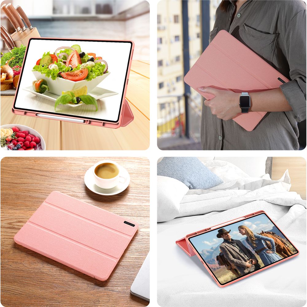 Schutzhülle mit Klappe für Galaxy Tab S11 Ultra, Dux Ducis Domo, Rosa