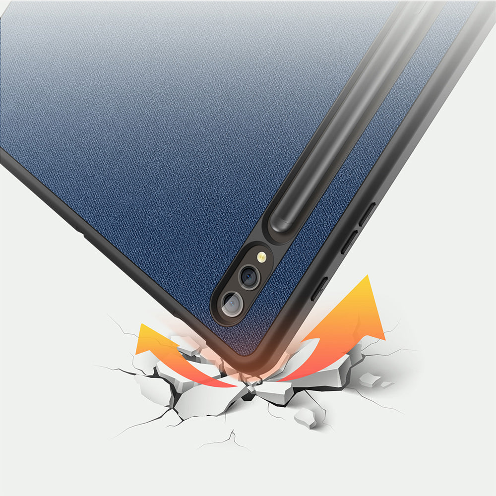 Hülle für Galaxy Tab S10 Plus/S9 Plus/S9 FE Plus, Dux Ducis Domo, Dunkelblau