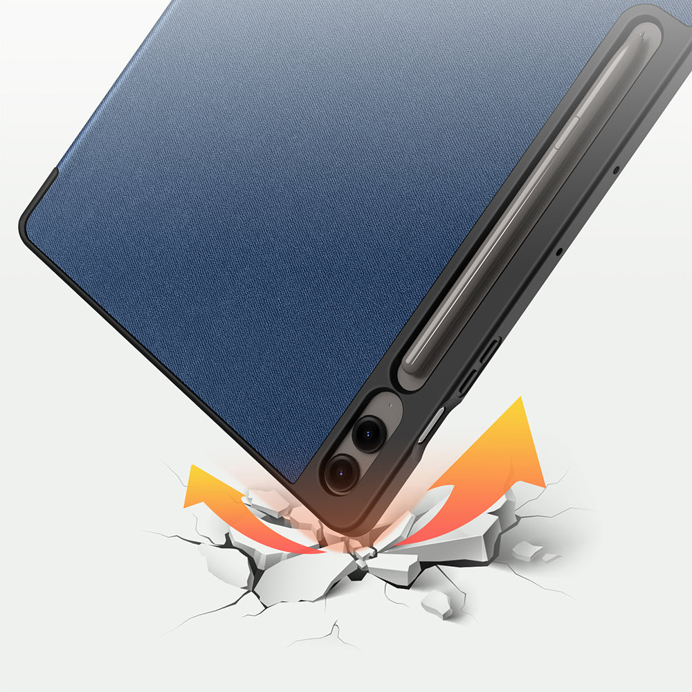 Hülle für Galaxy Tab S10 Plus/S9 Plus/S9 FE Plus, Dux Ducis Domo, Dunkelblau