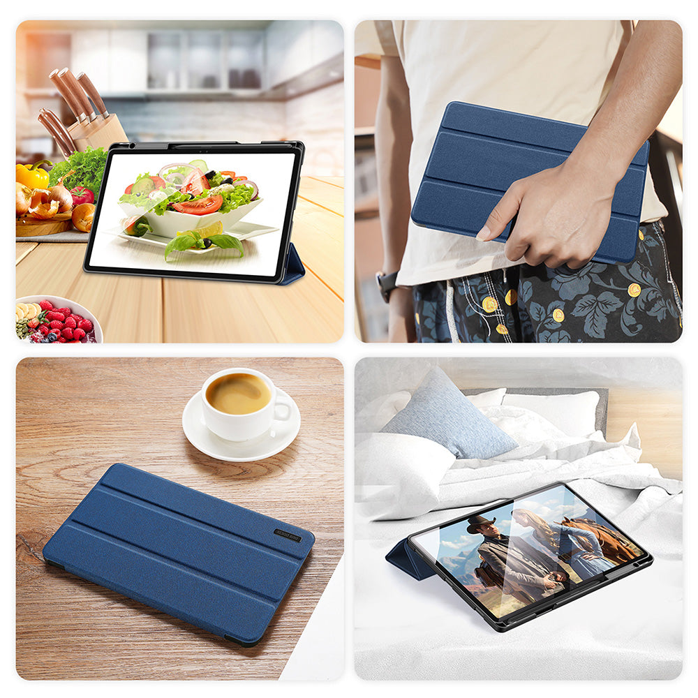 Hülle für Galaxy Tab S10 Plus/S9 Plus/S9 FE Plus, Dux Ducis Domo, Dunkelblau