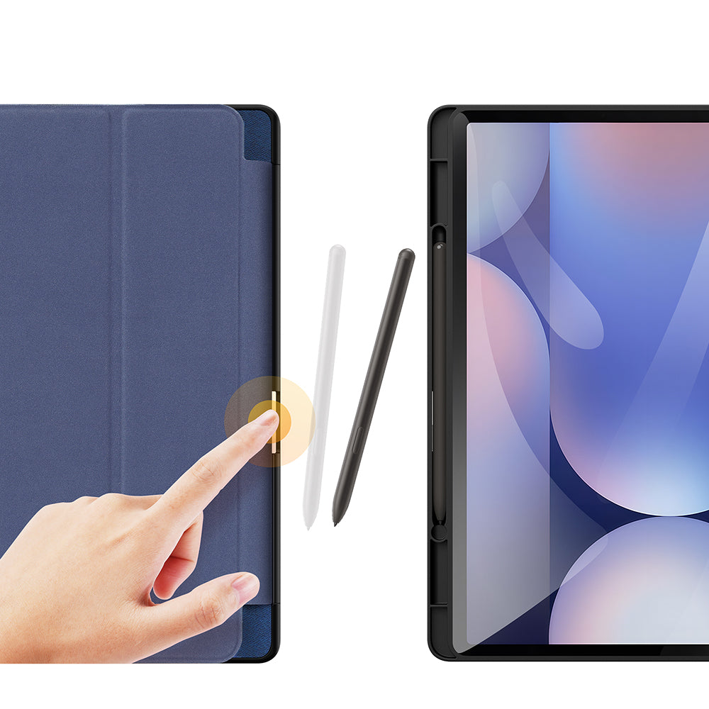 Hülle für Galaxy Tab S10 Plus/S9 Plus/S9 FE Plus, Dux Ducis Domo, Dunkelblau