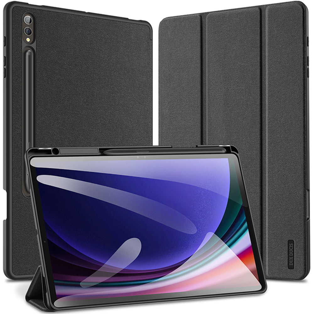 Hülle für Galaxy Tab S10 Plus/S9 Plus/S9 FE Plus, Dux Ducis Domo, Schwarz