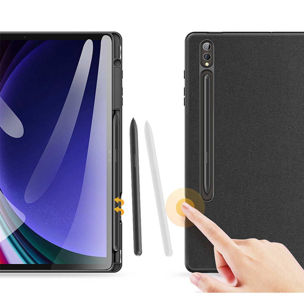 Hülle für Galaxy Tab S10 Plus/S9 Plus/S9 FE Plus, Dux Ducis Domo, Schwarz