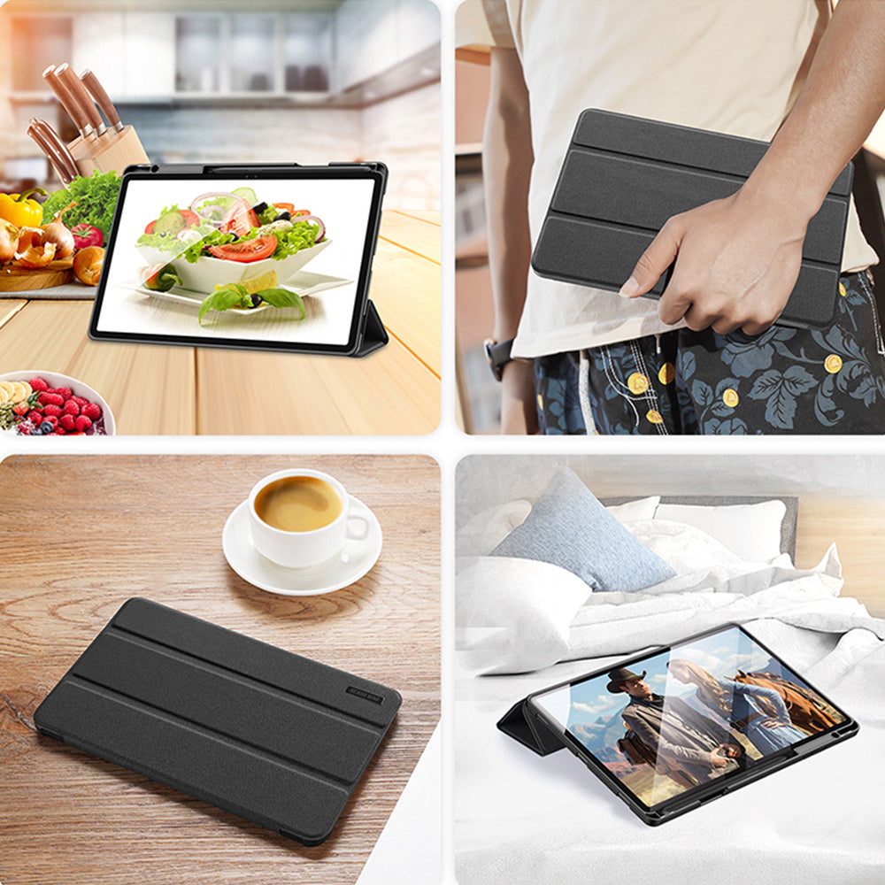 Hülle für Galaxy Tab S10 Plus/S9 Plus/S9 FE Plus, Dux Ducis Domo, Schwarz
