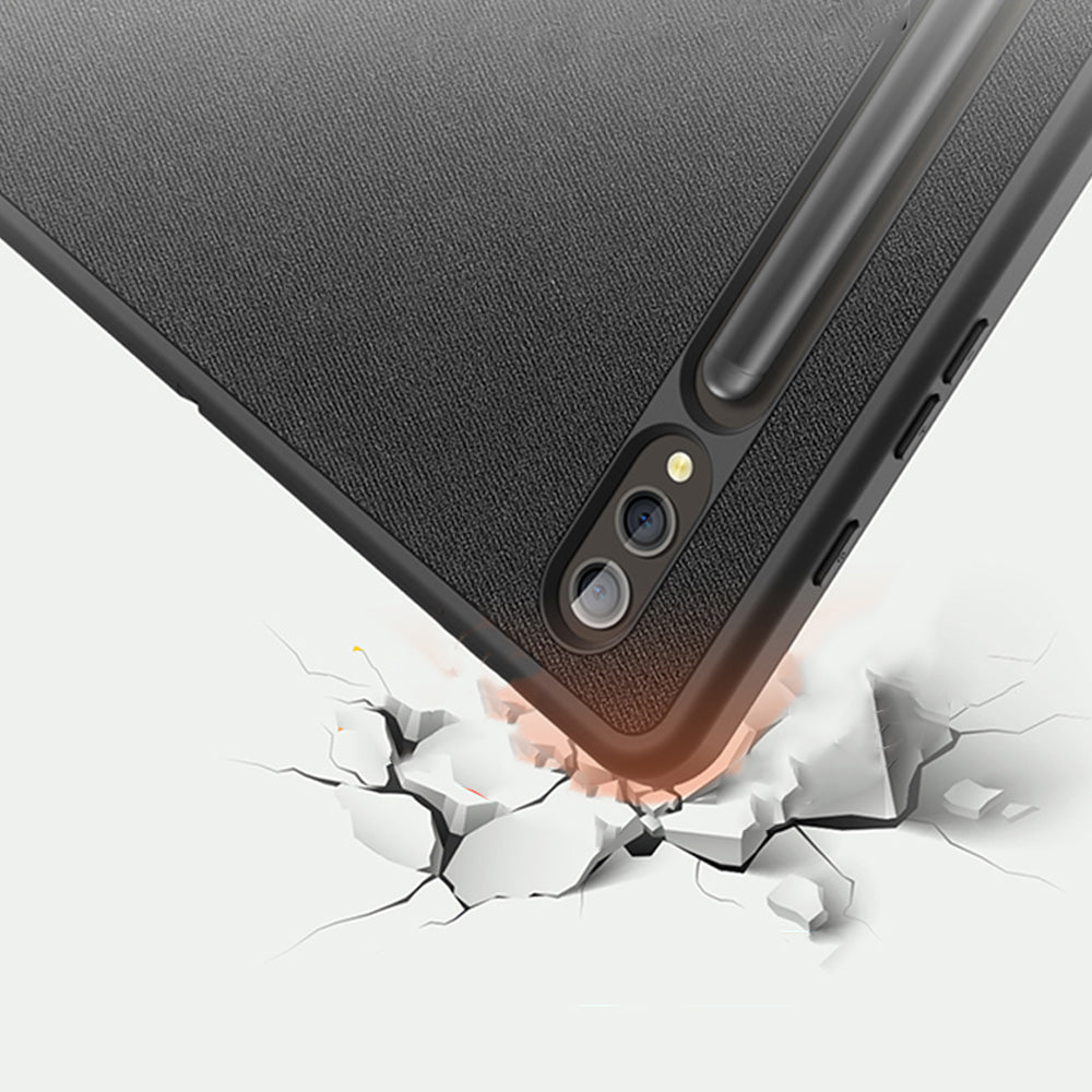 Hülle für Galaxy Tab S10 Plus/S9 Plus/S9 FE Plus, Dux Ducis Domo, Schwarz