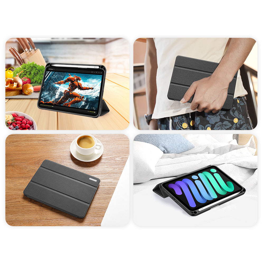 Schutzhülle für iPad Mini 7 2024 / 6 2021, Dux Ducis Domo, Schwarz