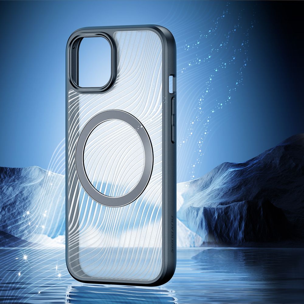 Schutzhülle Dux Ducis AIMO Series Premium Case MagSafe für iPhone 15, Transparent mit schwarzem rahmen