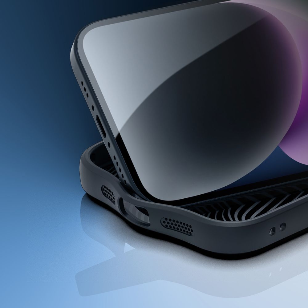 Schutzhülle Dux Ducis AIMO Series Premium Case MagSafe für iPhone 15, Transparent mit schwarzem rahmen