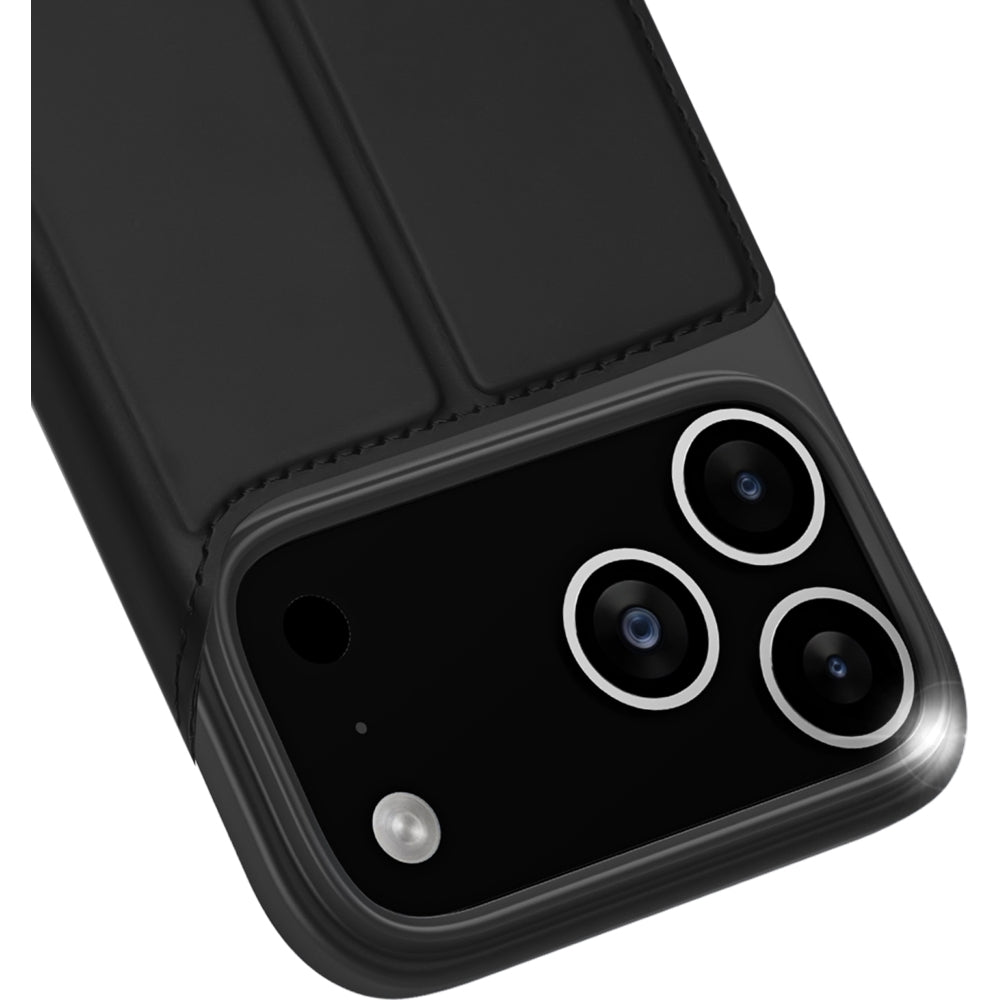 Handyhülle mit Klappe für iPhone 17 Pro Max, Dux Ducis Skin Pro, Schwarz