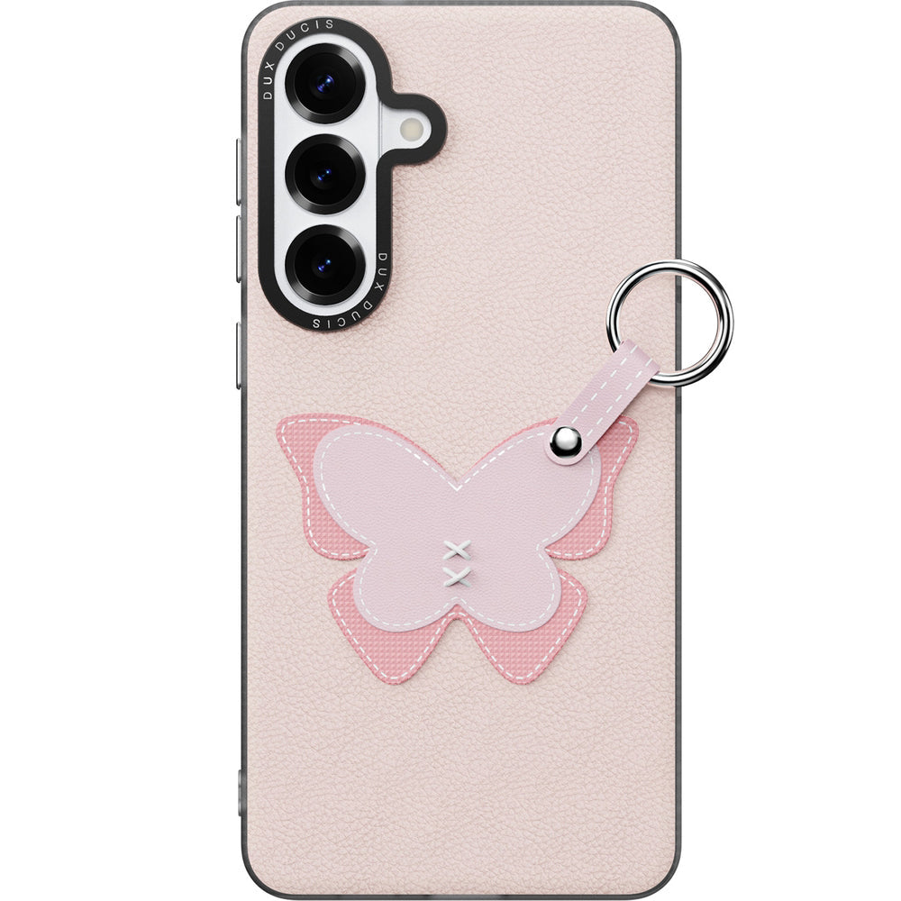 Handyhülle mit Trageband für Galaxy S26, Dux Ducis Luvy, Rosa mit Schmetterling