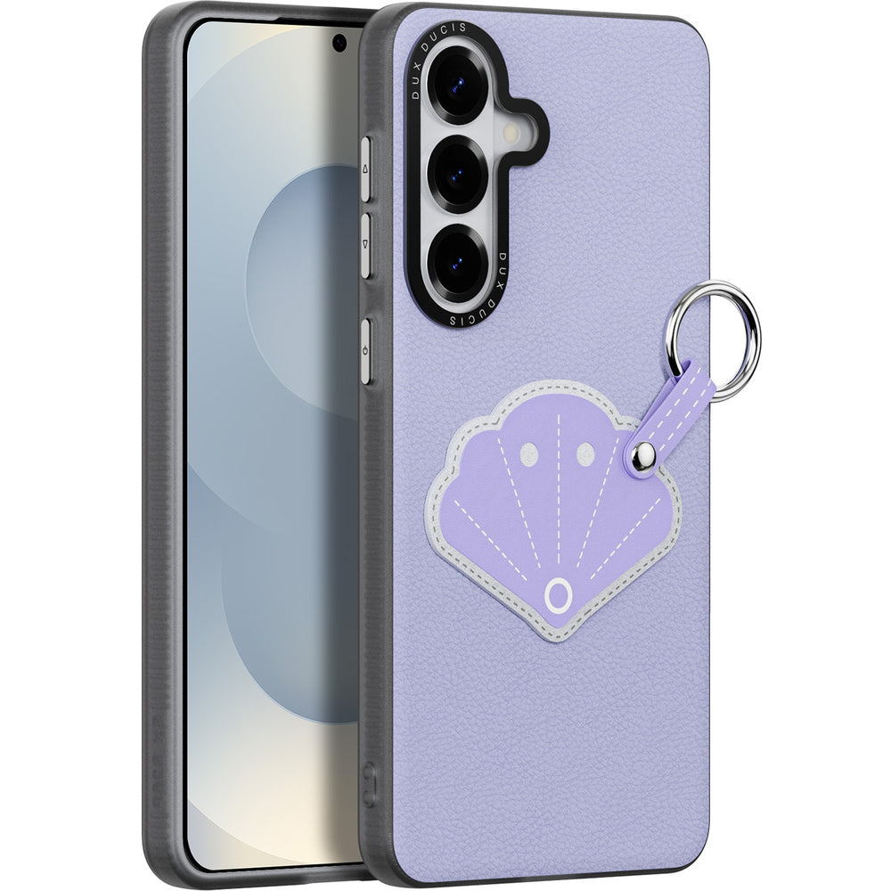 Handyhülle mit Trageband für Galaxy S26 Plus, Dux Ducis Luvy, Violett mit Muschel