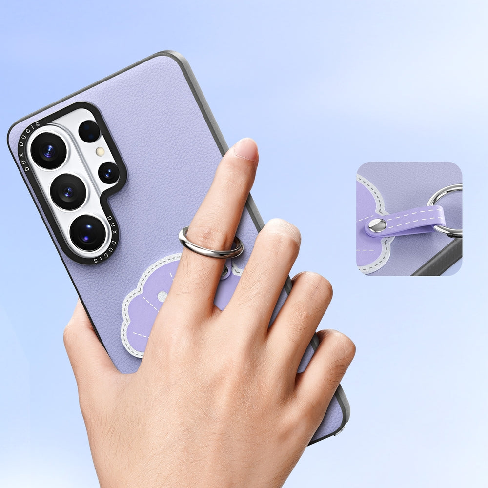 Handyhülle mit Trageband für Galaxy S26 Ultra, Dux Ducis Luvy, Violett mit Muschel