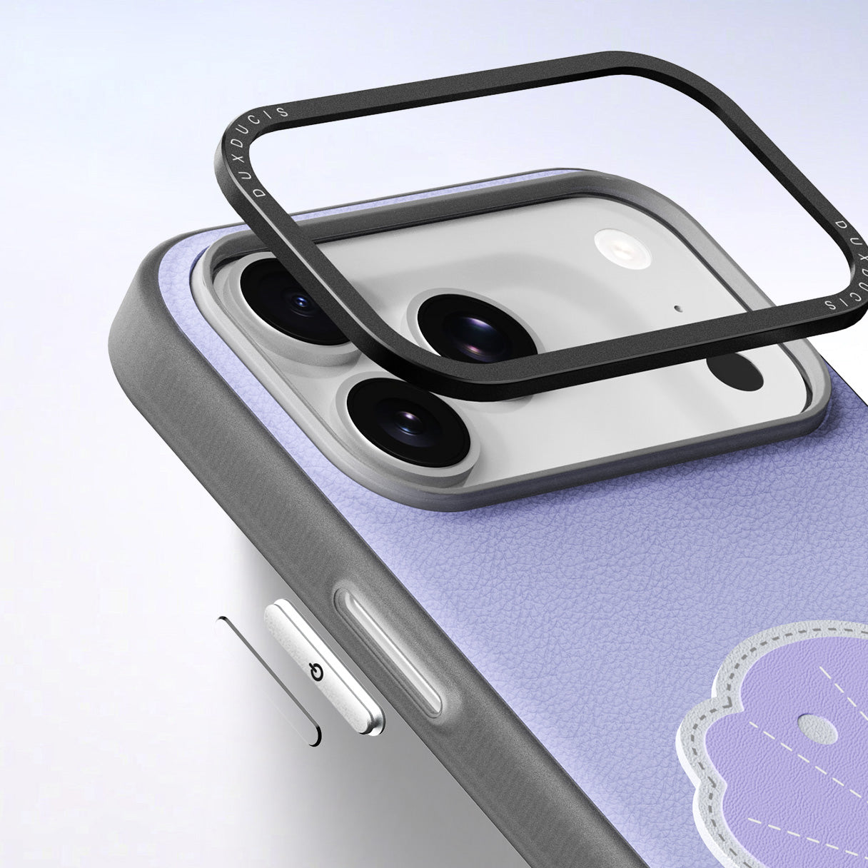 Handyhülle mit Trageband für iPhone 17 Pro Max, Dux Ducis Luvy, Violett mit Muschel