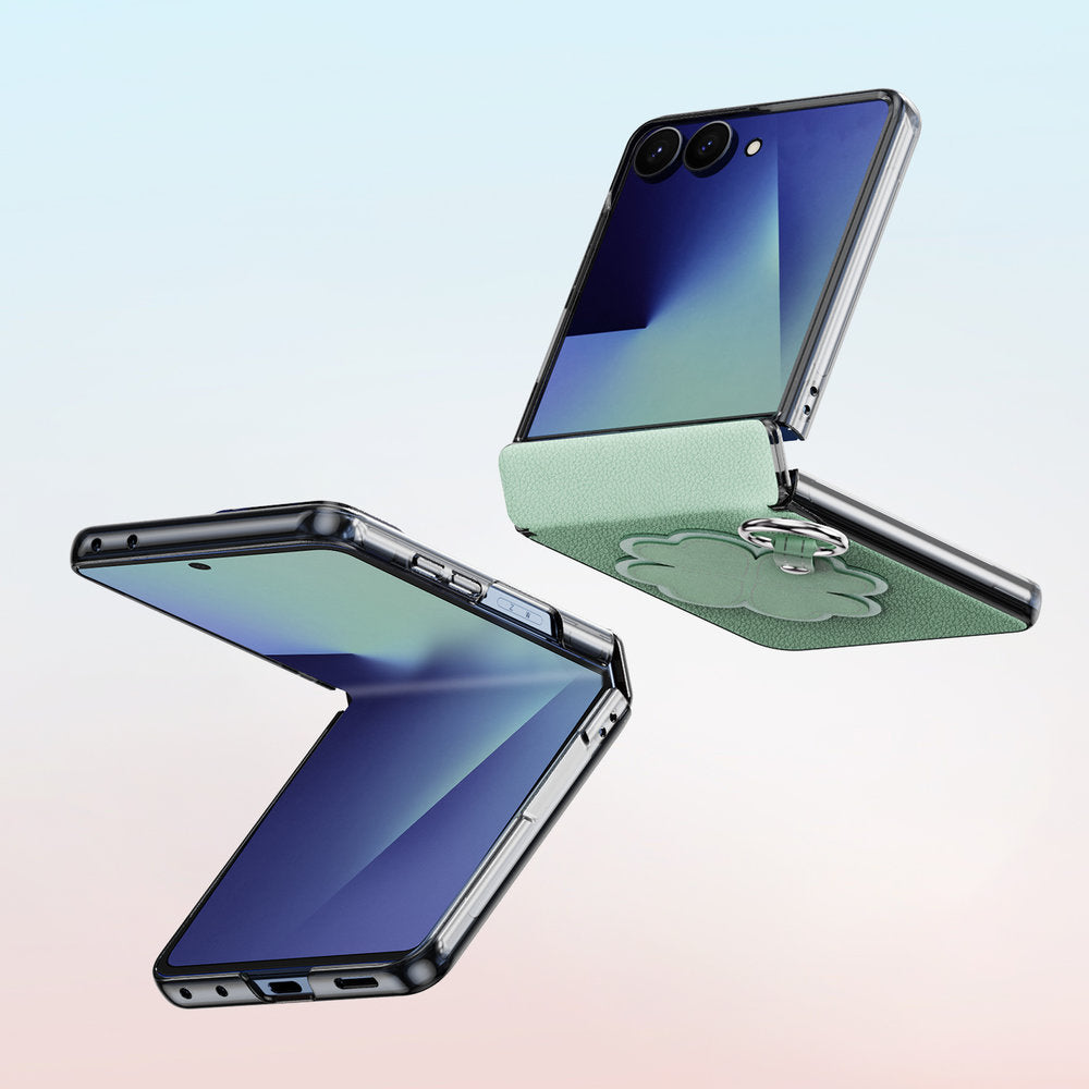 Handyhülle mit Trageband für Galaxy Z Flip8, Dux Ducis Luvy, Grün mit Klee (6/7)