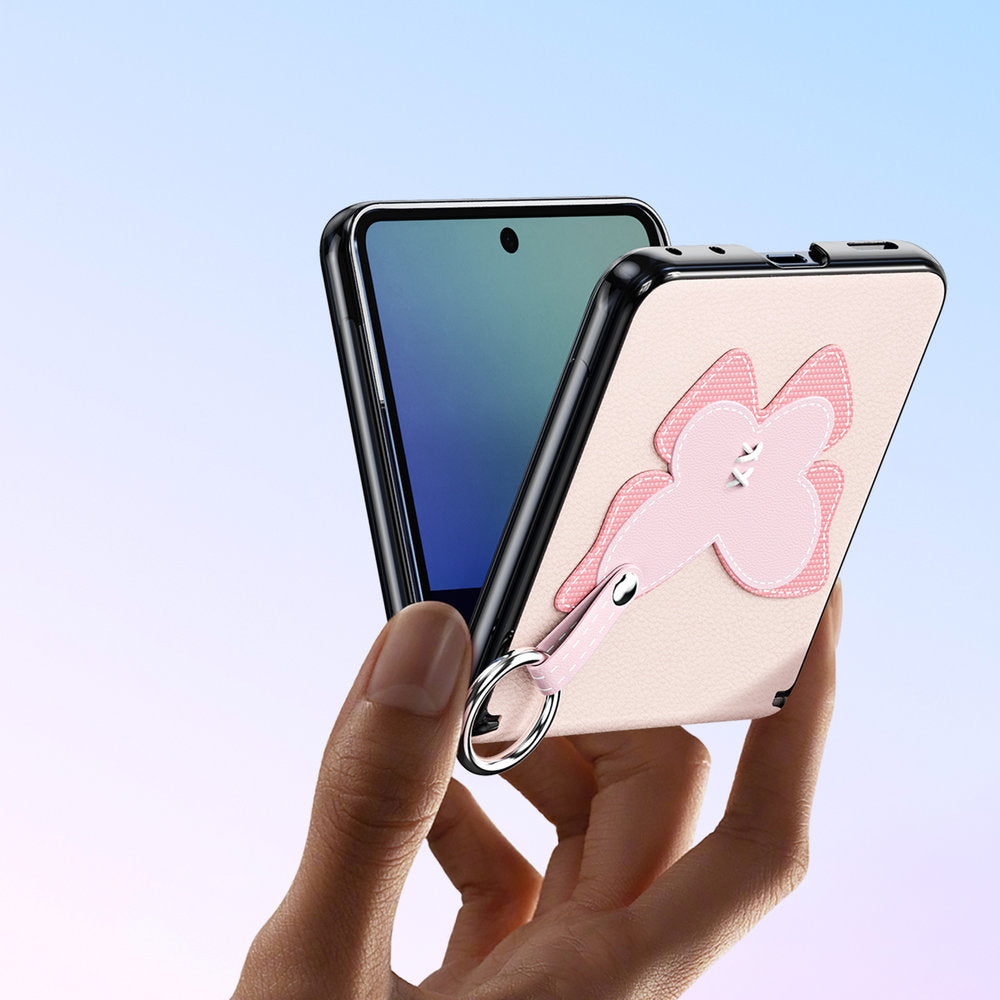 Handyhülle mit Trageband für Galaxy Z Flip8, Dux Ducis Luvy, Rosa mit Schmetterling (5/7)