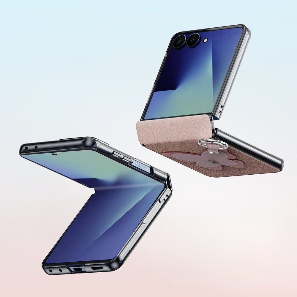 Handyhülle mit Trageband für Galaxy Z Flip8, Dux Ducis Luvy, Rosa mit Schmetterling (6/7)