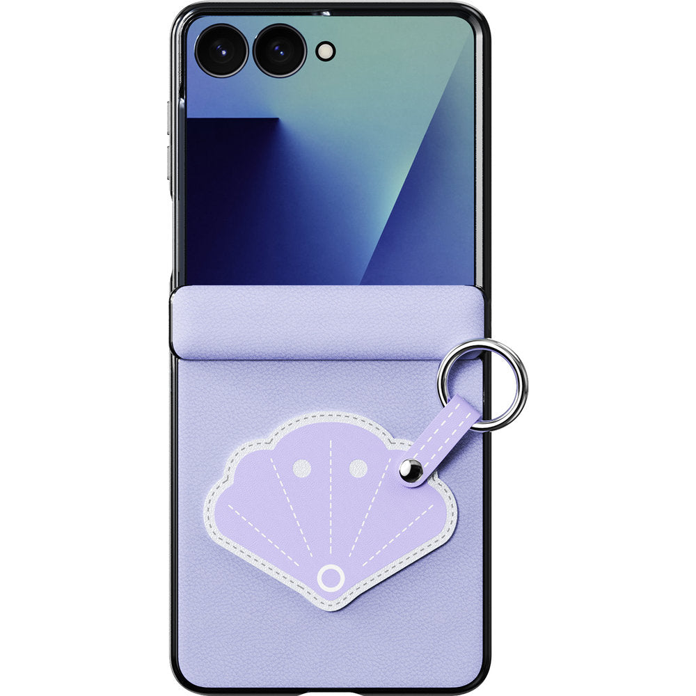 Handyhülle mit Trageband für Galaxy Z Flip8, Dux Ducis Luvy, Violett mit Muschel (1/7)