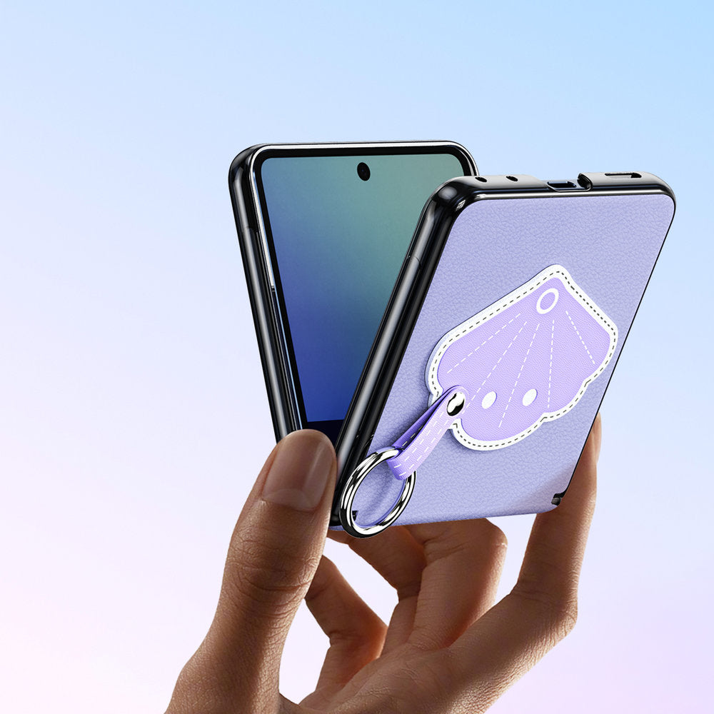 Handyhülle mit Trageband für Galaxy Z Flip8, Dux Ducis Luvy, Violett mit Muschel (5/7)