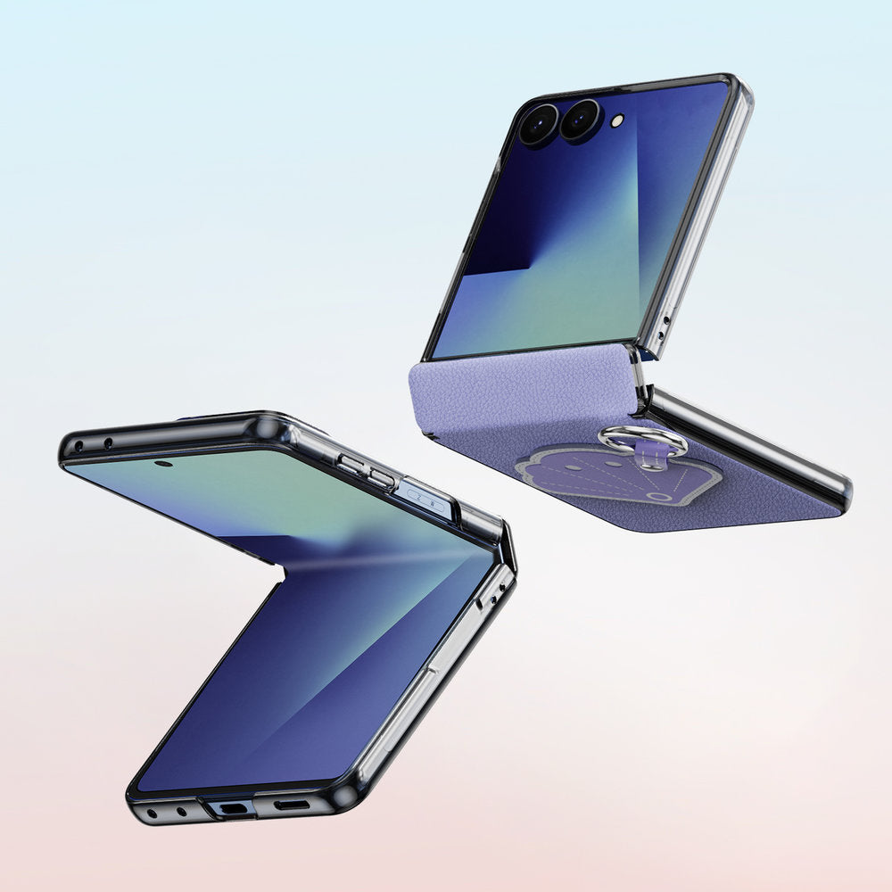 Handyhülle mit Trageband für Galaxy Z Flip8, Dux Ducis Luvy, Violett mit Muschel (6/7)