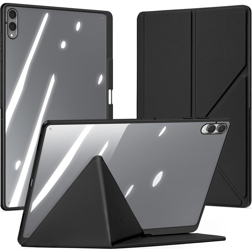 Schutzhülle mit Klappe für Galaxy Tab S11 Ultra, Dux Ducis Magi, Transparent-Schwarz