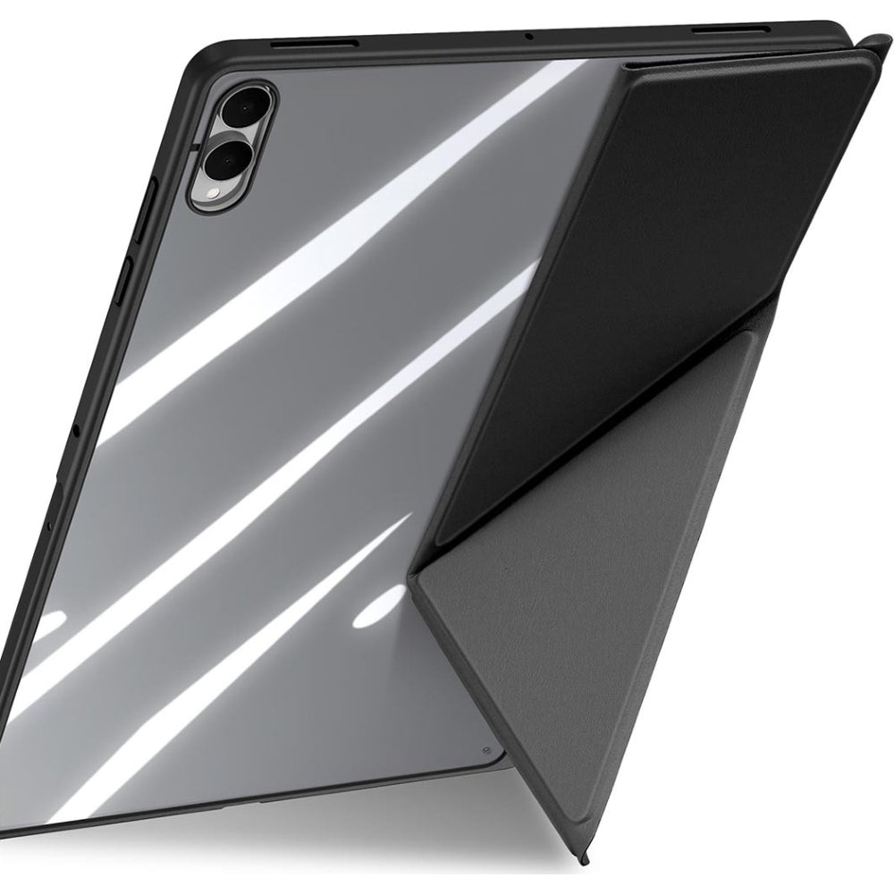 Schutzhülle mit Klappe für Galaxy Tab S11 Ultra, Dux Ducis Magi, Transparent-Schwarz