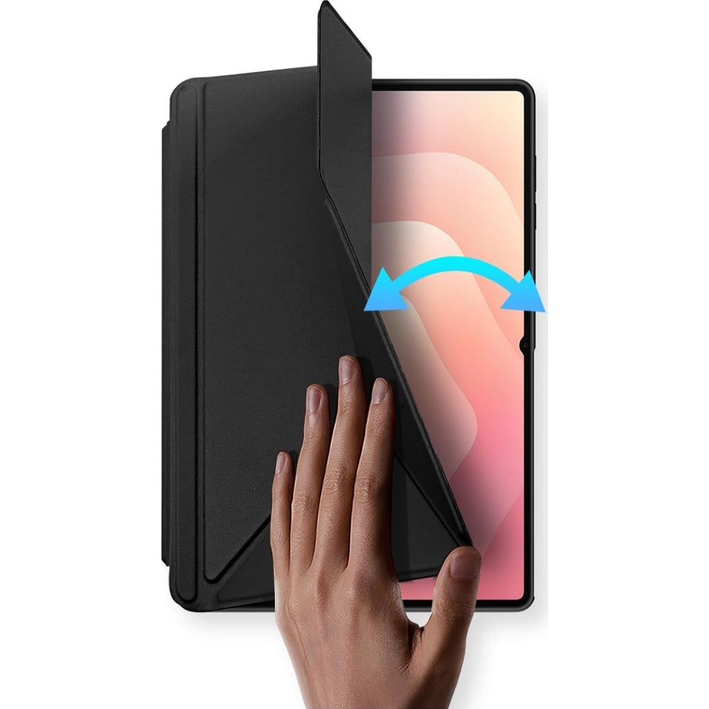 Schutzhülle mit Klappe für Galaxy Tab S11 Ultra, Dux Ducis Magi, Transparent-Schwarz
