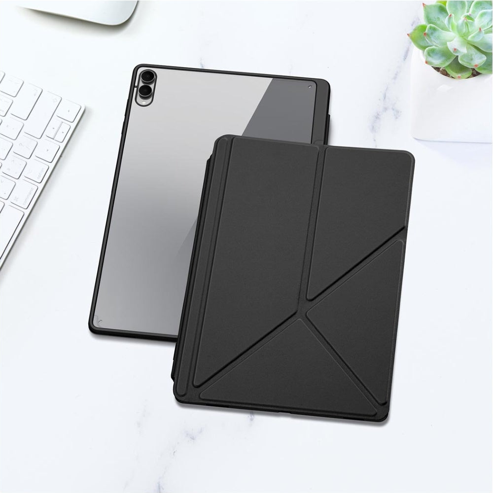 Schutzhülle mit Klappe für Galaxy Tab S11 Ultra, Dux Ducis Magi, Transparent-Schwarz