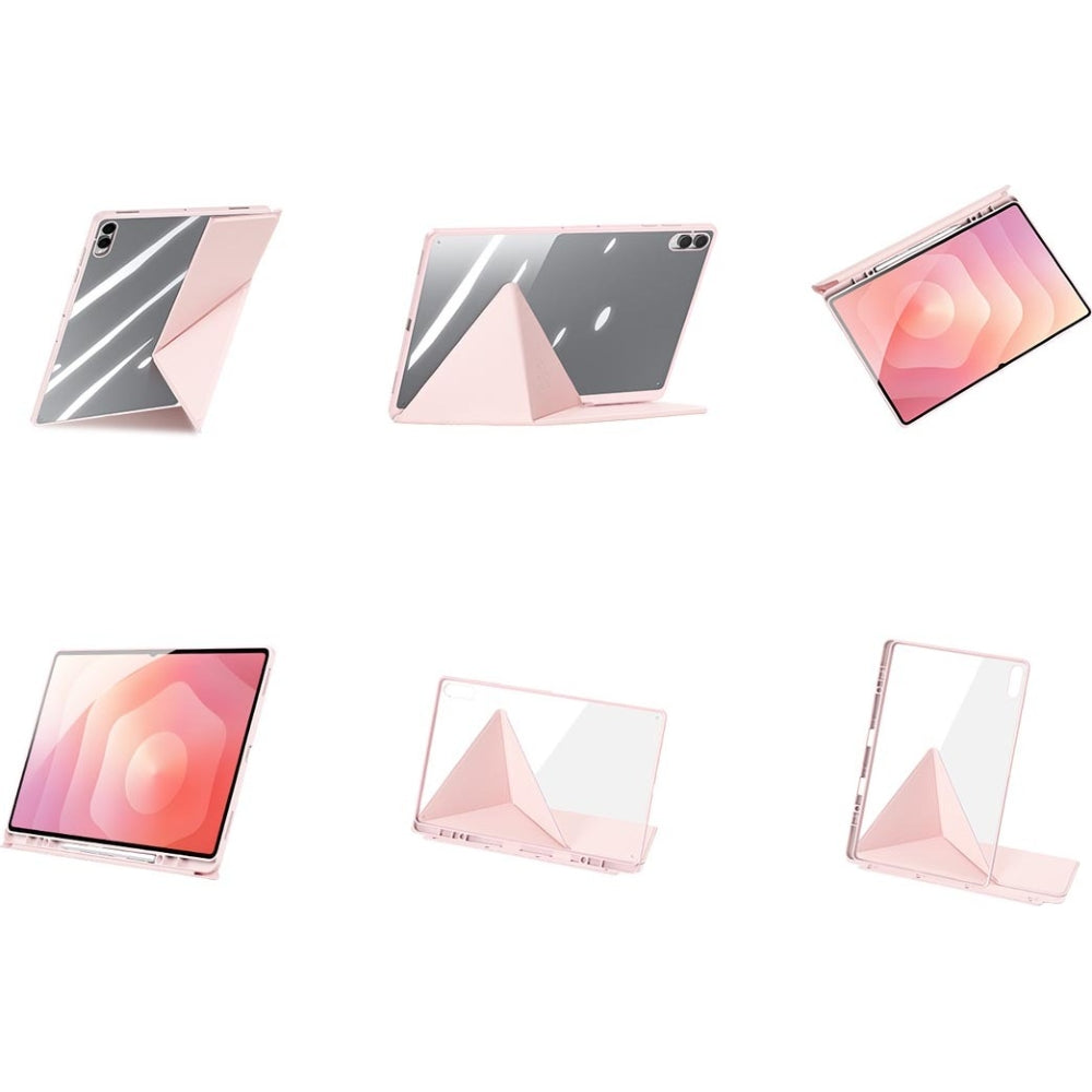 Schutzhülle mit Klappe für Galaxy Tab S11 Ultra, Dux Ducis Magi, Transparent-Rosa