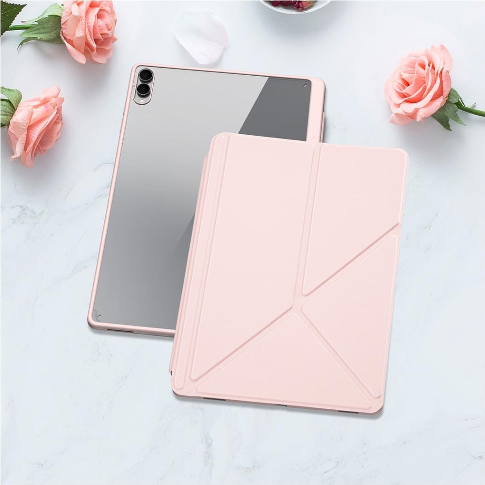 Schutzhülle mit Klappe für Galaxy Tab S11 Ultra, Dux Ducis Magi, Transparent-Rosa