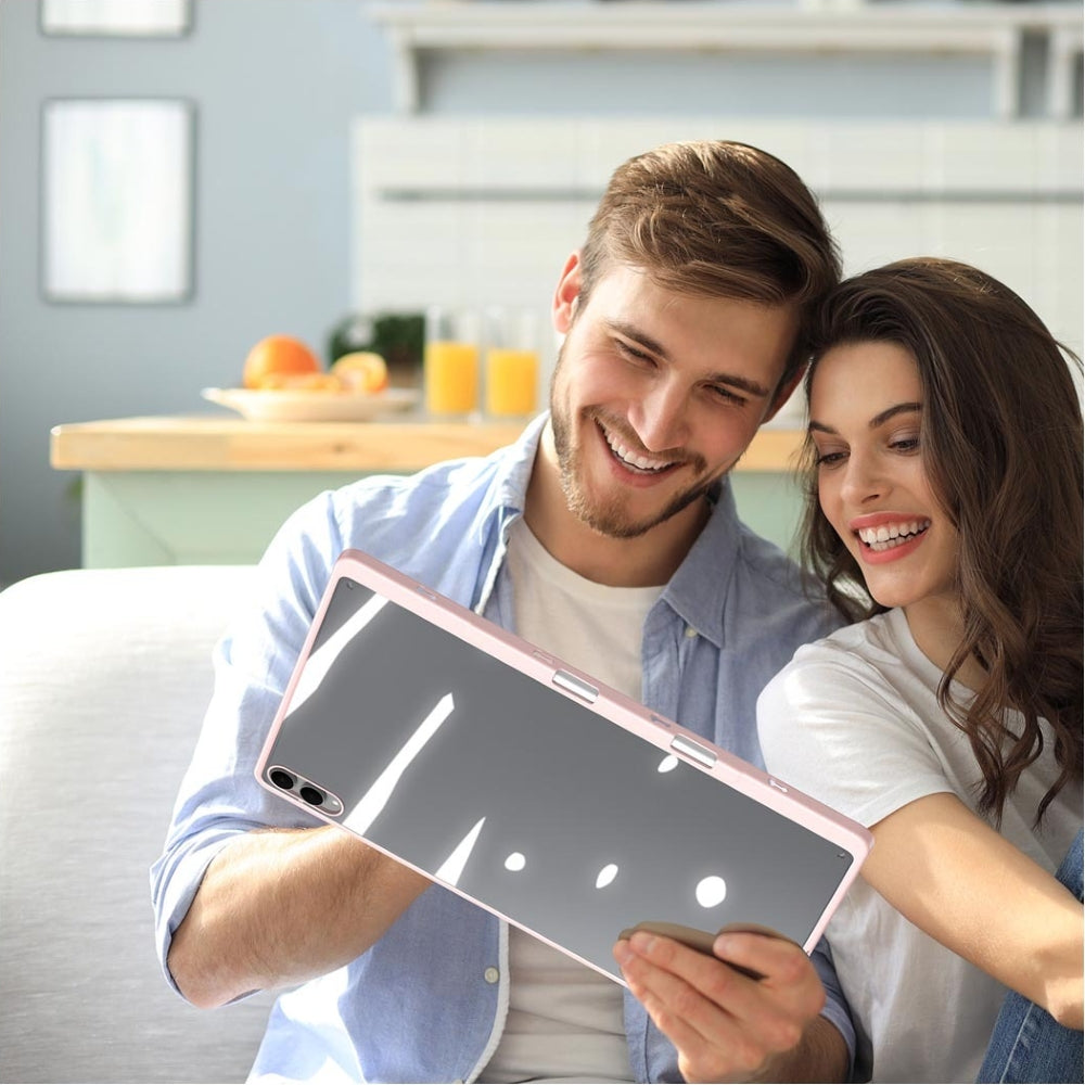 Schutzhülle mit Klappe für Galaxy Tab S11 Ultra, Dux Ducis Magi, Transparent-Rosa