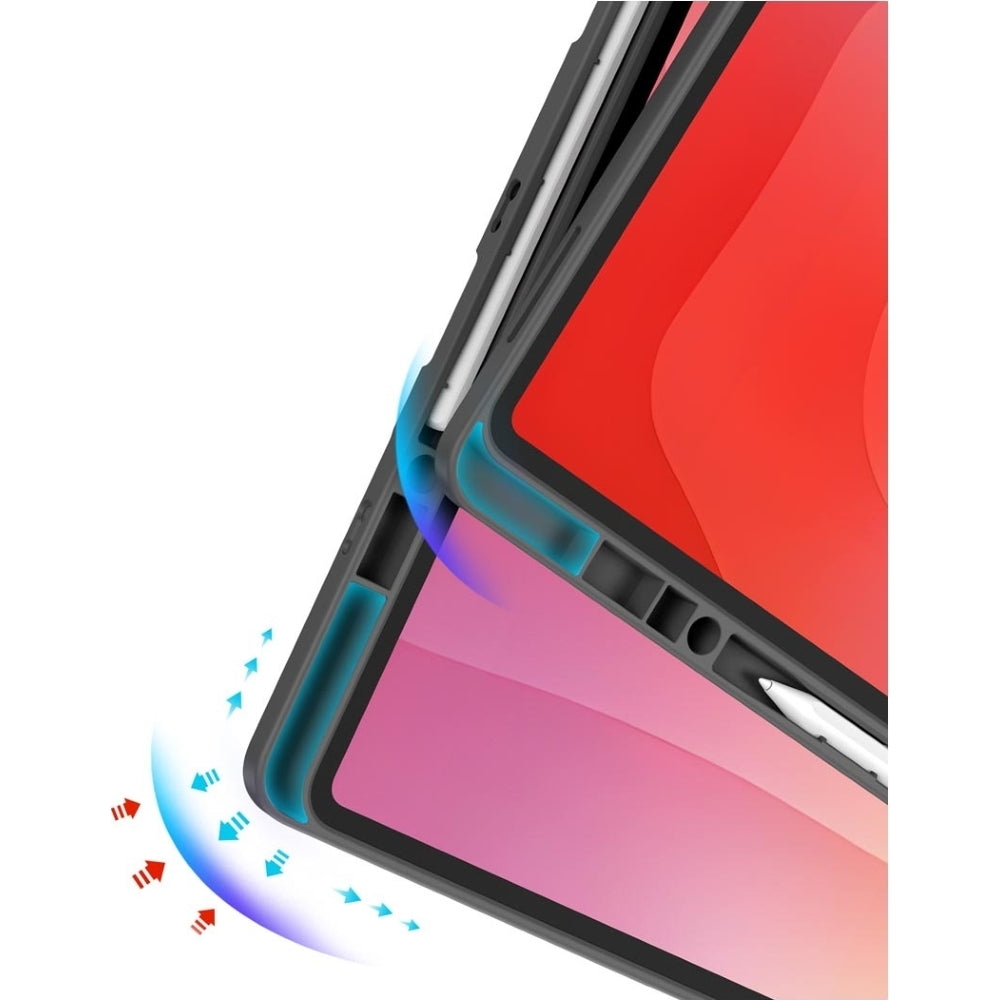 Schutzhülle mit Klappe für Galaxy Tab S11 Ultra, Dux Ducis Magi, Transparent-Grau