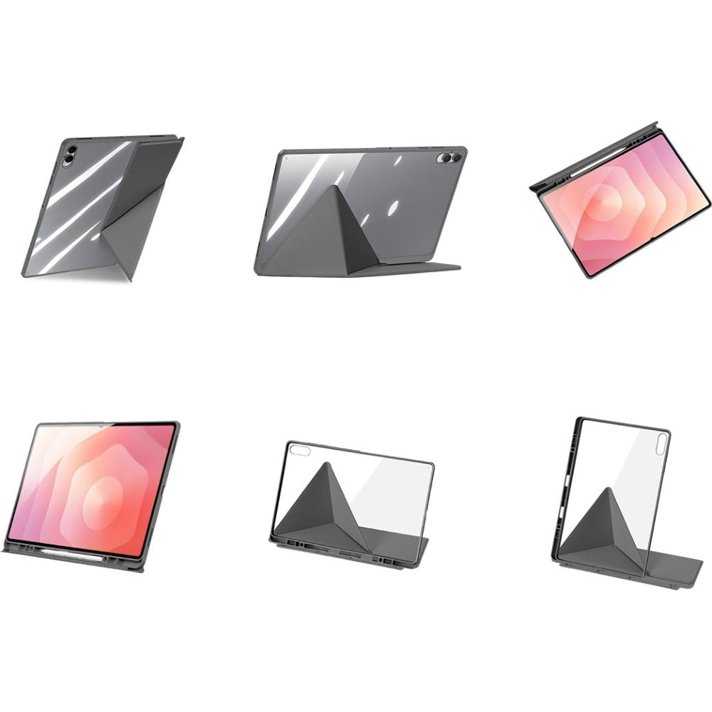 Schutzhülle mit Klappe für Galaxy Tab S11 Ultra, Dux Ducis Magi, Transparent-Grau