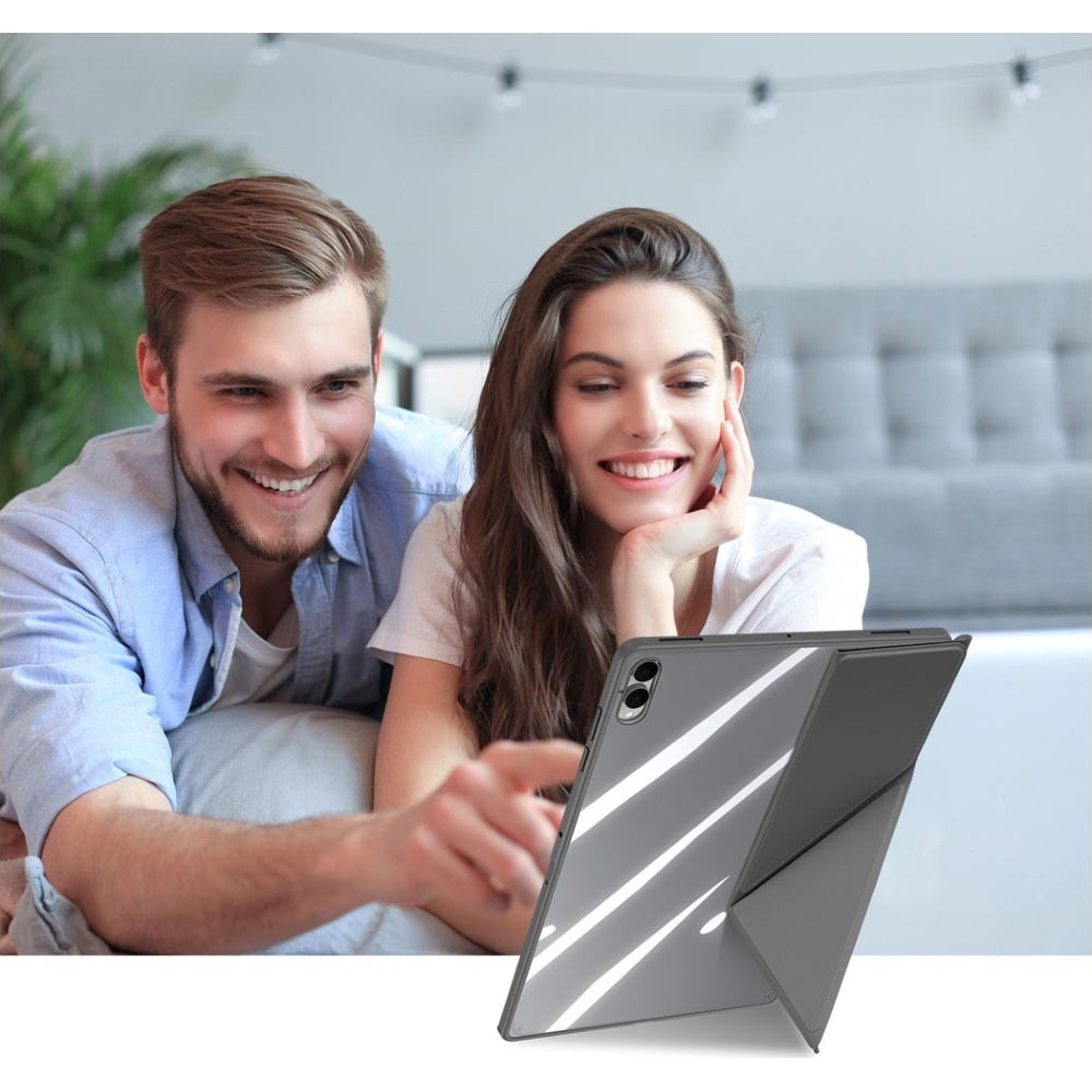 Schutzhülle mit Klappe für Galaxy Tab S11 Ultra, Dux Ducis Magi, Transparent-Grau