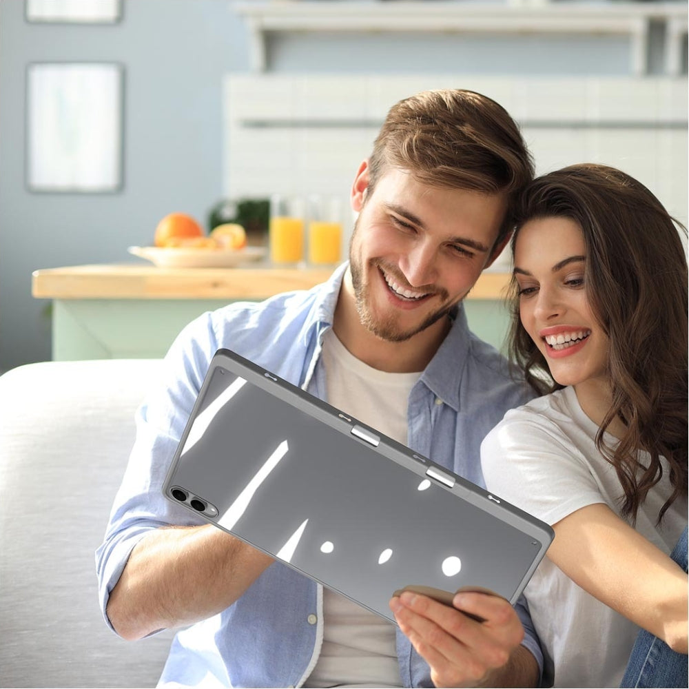 Schutzhülle mit Klappe für Galaxy Tab S11 Ultra, Dux Ducis Magi, Transparent-Grau