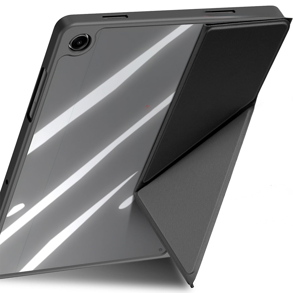 Schutzhülle mit Klappe für Galaxy Tab A11 Plus / A9 Plus, Dux Ducis Magi, Transparent-Schwarz