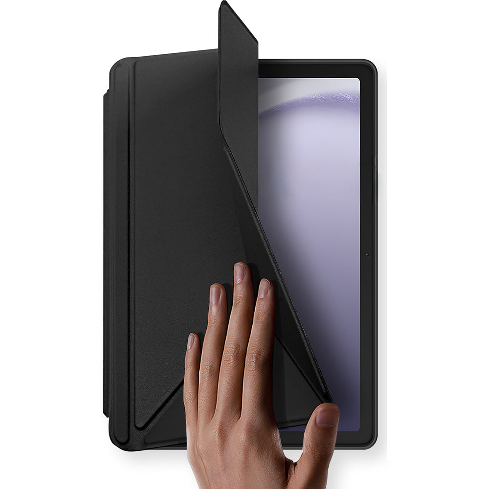 Schutzhülle mit Klappe für Galaxy Tab A11 Plus / A9 Plus, Dux Ducis Magi, Transparent-Schwarz
