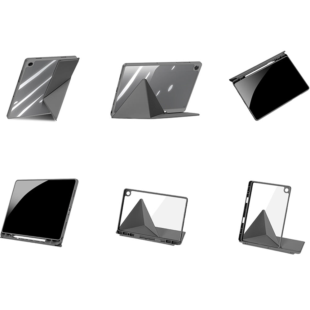 Schutzhülle mit Klappe für Galaxy Tab A11 Plus / A9 Plus, Dux Ducis Magi, Transparent-Grau