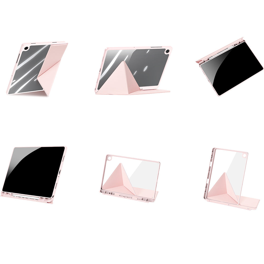 Schutzhülle mit Klappe für Galaxy Tab A11 Plus / A9 Plus, Dux Ducis Magi, Transparent-Rosa
